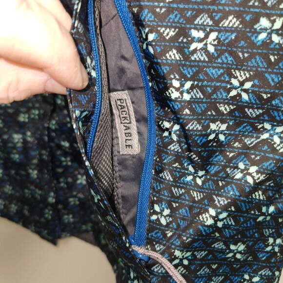 Columbia M Omni-Tech Waterproof Breathable Packable Hooded Jacket Floral Pa - Picture 6 of 11